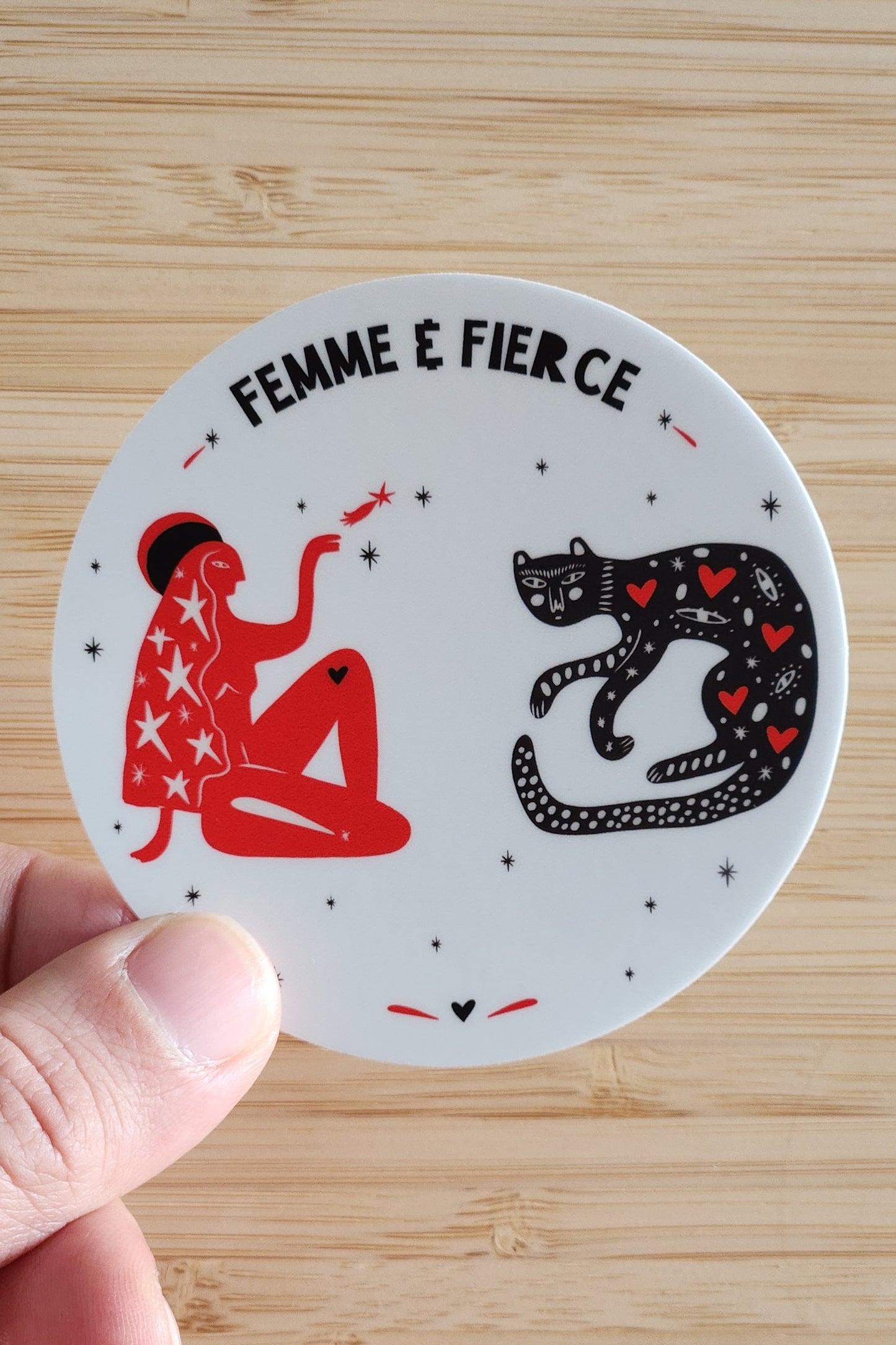 FEMME & FIERCE STICKER