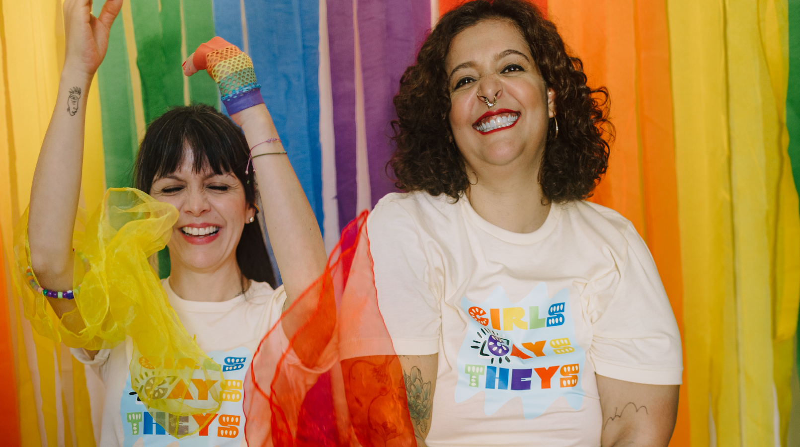 Graphic t-shirt promoting diversity and love, celebrating all identities.