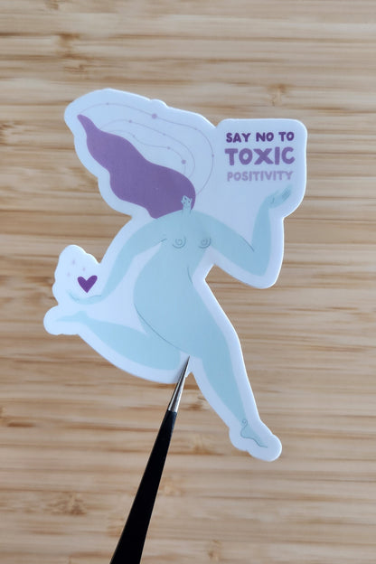 Sticker highlighting the need to embrace realness of emotions for the sake of mental health, part of self-care collection.